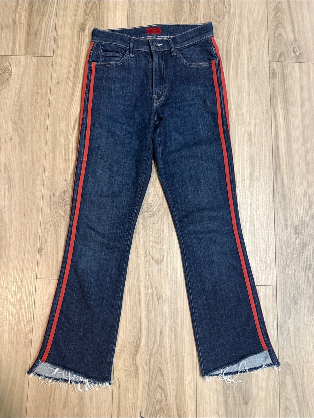 MOTHER Jeans Inside Crop Step Fray “Speed Racer”